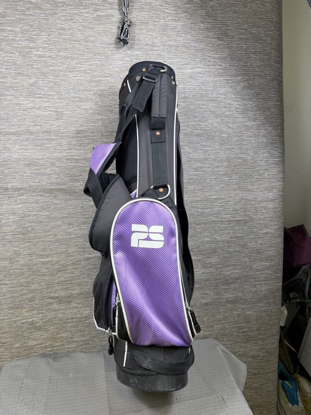 Pro Select Golf Stand Bag Mens Black Purple 3-Way Divider Carry Strap Lite